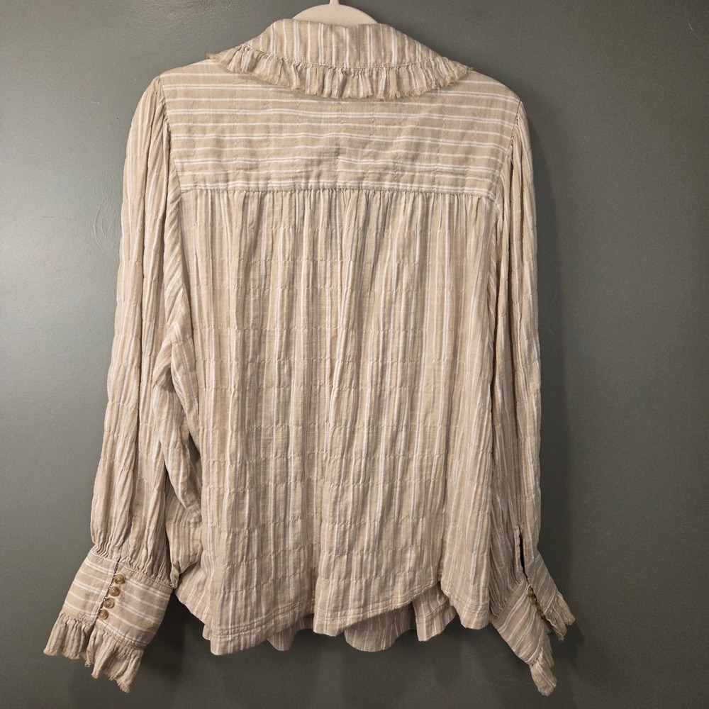 Pilcro Anthropologie Women's Long Sleeve Victorian Button Down Blouse Size XL - Picture 2 of 10